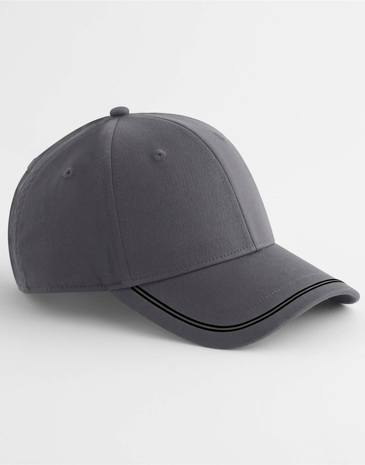 Beechfield B166R Match Day Cap - Gunmetal Grey/Black