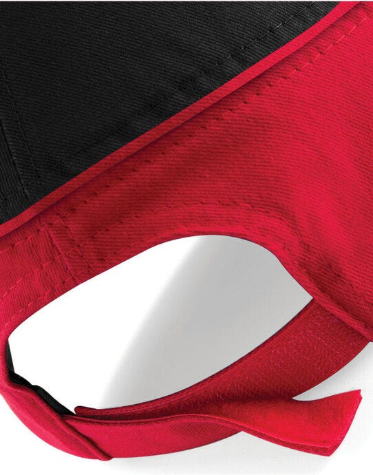 Beechfield B171 Teamwear Competition Cap - Black/Classic Red