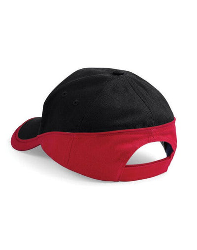 Beechfield B171 Teamwear Competition Cap - Black/Classic Red
