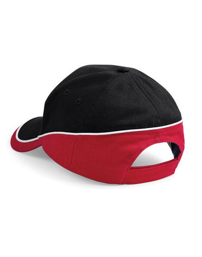 Beechfield B171 Teamwear Competition Cap - Black/Classic Red/White