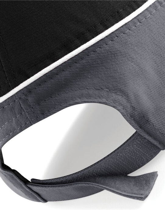 Beechfield B171 Teamwear Competition Cap - Black/Graphite Grey/White