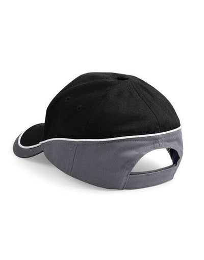 Beechfield B171 Teamwear Competition Cap - Black/Graphite Grey/White