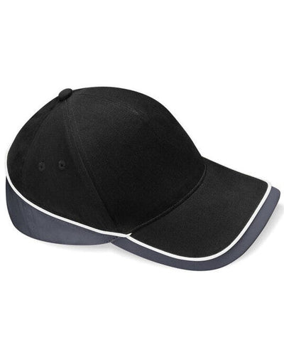 Beechfield B171 Teamwear Competition Cap - Black/Graphite Grey/White