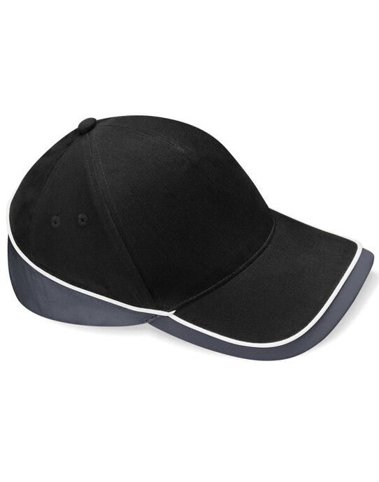 Beechfield B171 Teamwear Competition Cap - Black/Graphite Grey/White