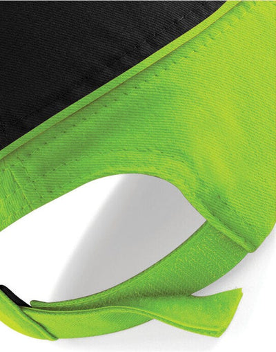 Beechfield B171 Teamwear Competition Cap - Black/Lime Green
