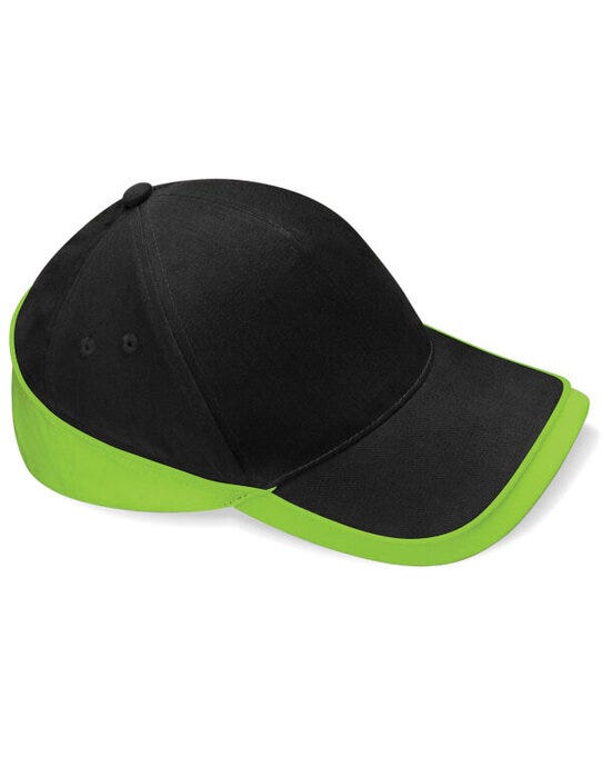 Beechfield B171 Teamwear Competition Cap - Black/Lime Green