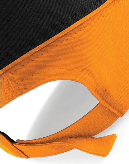 Beechfield B171 Teamwear Competition Cap - Black/Orange