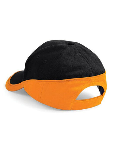 Beechfield B171 Teamwear Competition Cap - Black/Orange