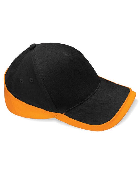 Beechfield B171 Teamwear Competition Cap - Black/Orange