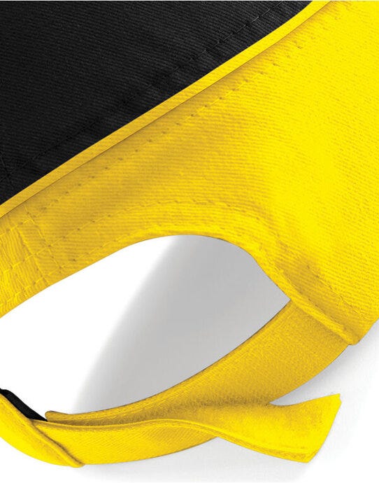 Beechfield B171 Teamwear Competition Cap - Black/Yellow