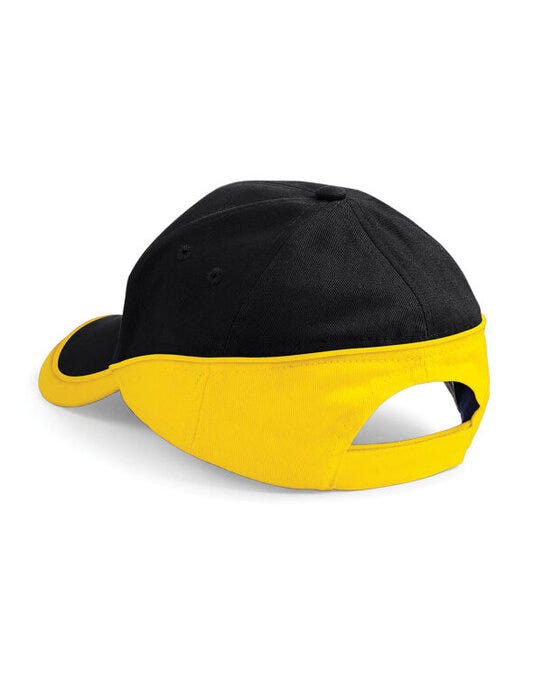 Beechfield B171 Teamwear Competition Cap - Black/Yellow