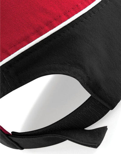 Beechfield B171 Teamwear Competition Cap - Classic Red/Black/White