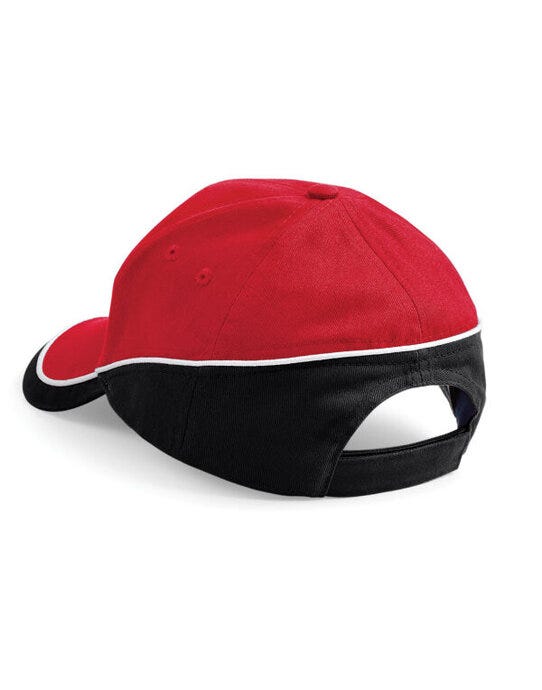 Beechfield B171 Teamwear Competition Cap - Classic Red/Black/White