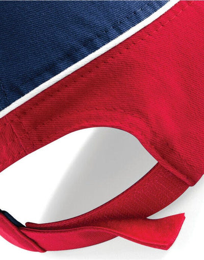 Beechfield B171 Teamwear Competition Cap - F Navy/Classic Red/White