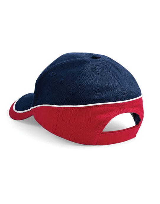 Beechfield B171 Teamwear Competition Cap - F Navy/Classic Red/White