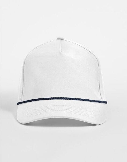 Beechfield B194R Rope Detail Golf Cap - White/Navy