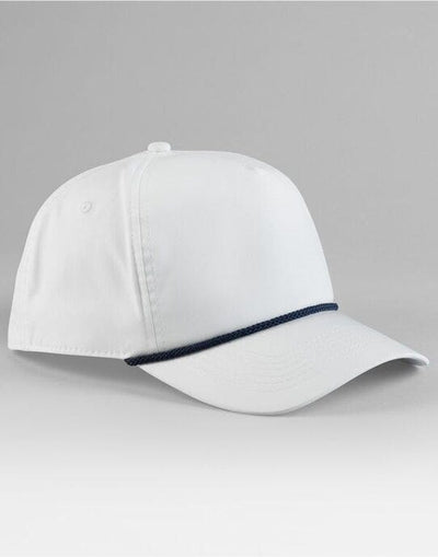 Beechfield B194R Rope Detail Golf Cap - White/Navy