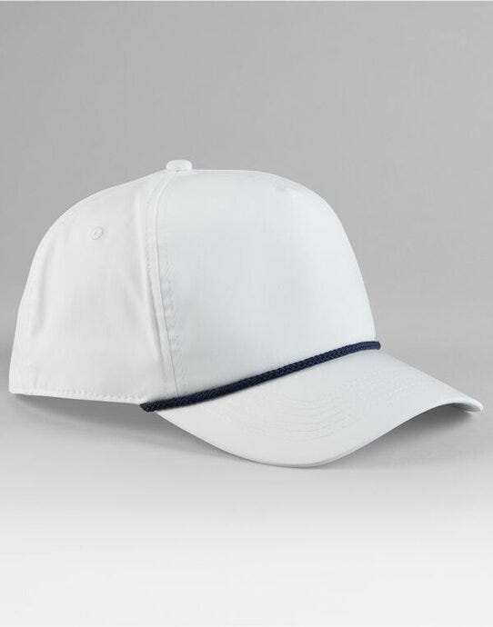 Beechfield B194R Rope Detail Golf Cap - White/Navy