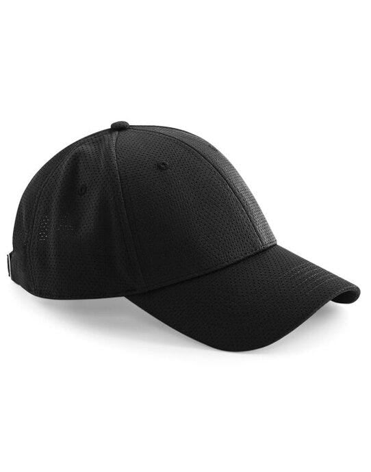 Beechfield B196 Air Mesh 6 Panel Cap - Black
