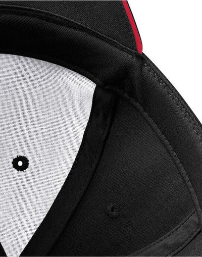 Beechfield B20 Athleisure 6 Panel Cap - Black/Classic Red