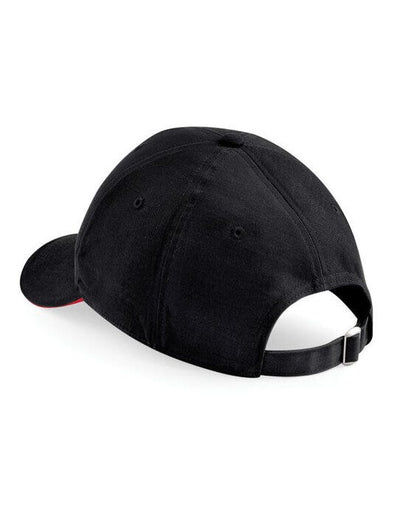 Beechfield B20 Athleisure 6 Panel Cap - Black/Classic Red