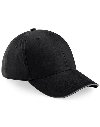 Beechfield B20 Athleisure 6 Panel Cap - Black/Graphite