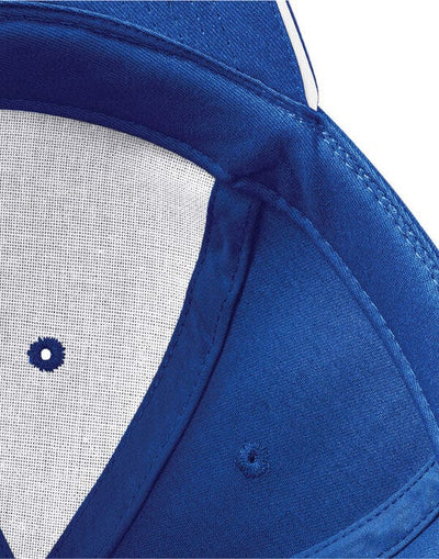 Beechfield B20 Athleisure 6 Panel Cap - Bright Royal/White