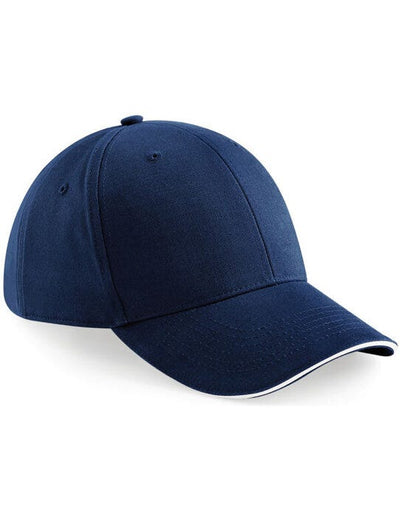 Beechfield B20 Athleisure 6 Panel Cap - French Navy/White