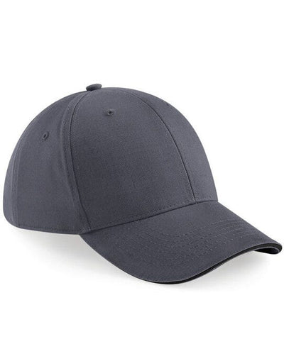 Beechfield B20 Athleisure 6 Panel Cap - Graphite Grey/Black