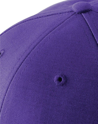 Beechfield B20 Athleisure 6 Panel Cap - Purple/White