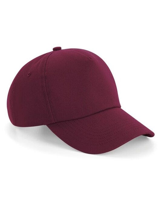 Beechfield B25 Authentic 5 Panel Cap - Burgundy