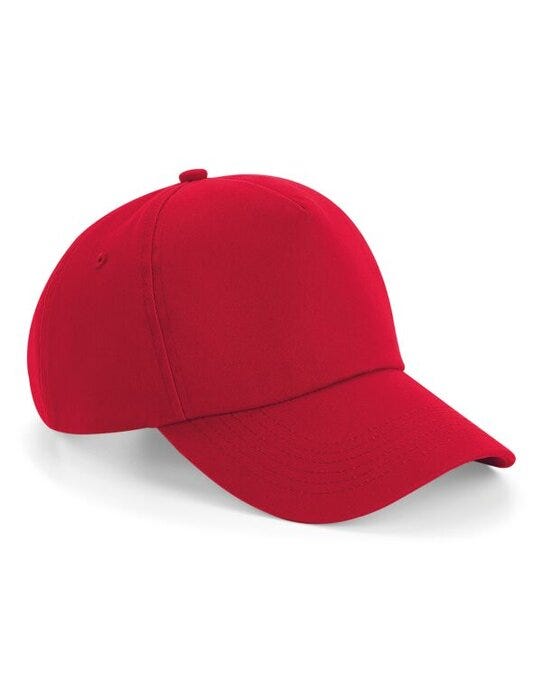 Beechfield B25 Authentic 5 Panel Cap - Classic Red