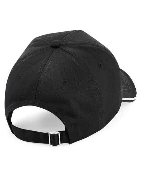 Beechfield B25C Authentic 5 Panel Piped Peak - Black/White