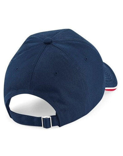 Beechfield B25C Authentic 5 Panel Piped Peak - F Navy/Classic Red/White