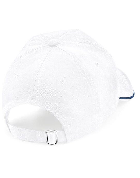Beechfield B25C Authentic 5 Panel Piped Peak - White/French Navy