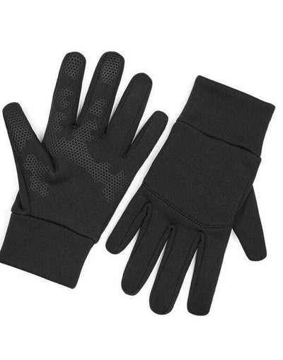 Beechfield B310 Softshell Sports Tech Gloves - Black