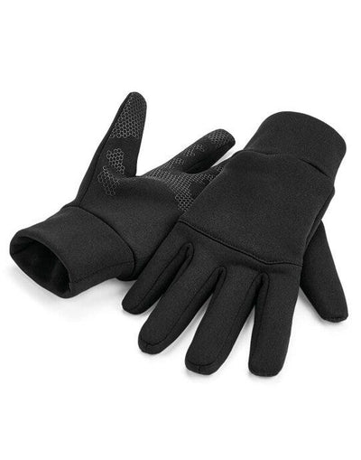 Beechfield B310 Softshell Sports Tech Gloves - Black