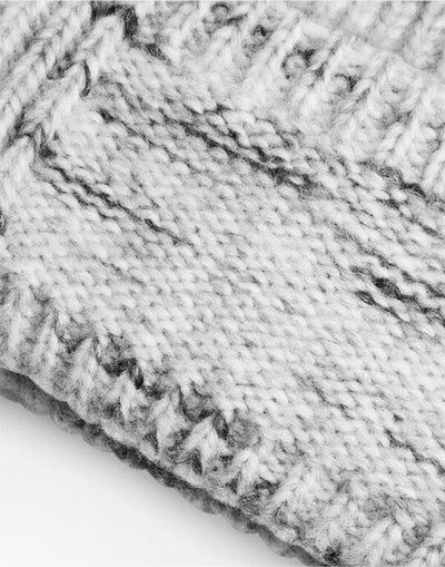 Beechfield B330R Chunky Knitted Patch Beanie - Cloudy Haze