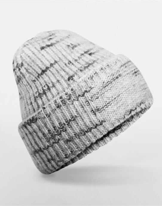 Beechfield B330R Chunky Knitted Patch Beanie - Cloudy Haze
