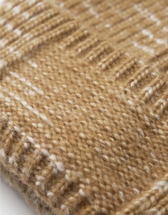 Beechfield B330R Chunky Knitted Patch Beanie - Espresso Haze