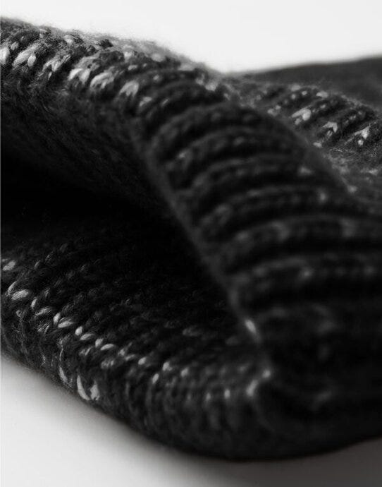 Beechfield B330R Chunky Knitted Patch Beanie - Midnight Haze