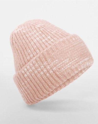 Beechfield B330R Chunky Knitted Patch Beanie - Strawberry Haze