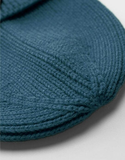 Beechfield B332R Circular Fashion Patch Beanie - Airforce Blue/black