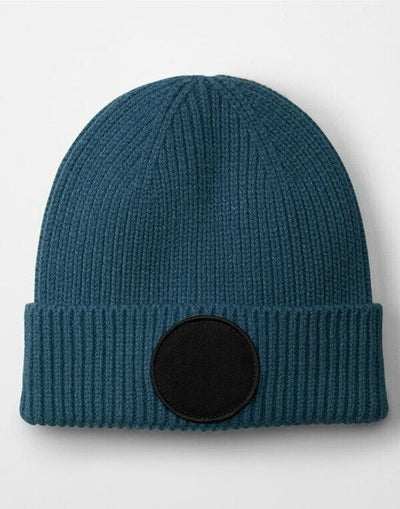 Beechfield B332R Circular Fashion Patch Beanie - Airforce Blue/black