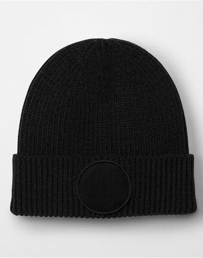 Beechfield B332R Circular Fashion Patch Beanie - Black