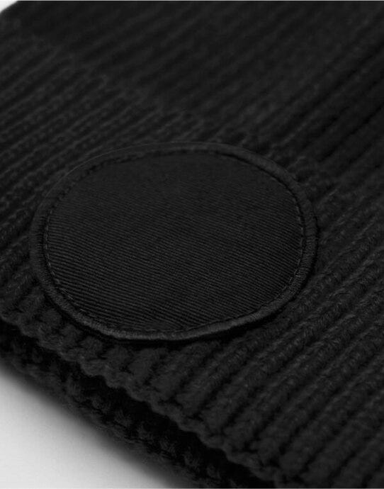 Beechfield B332R Circular Fashion Patch Beanie - Black