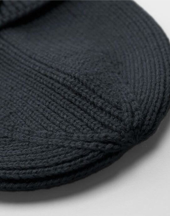 Beechfield B332R Circular Fashion Patch Beanie - Graphite Grey/Black