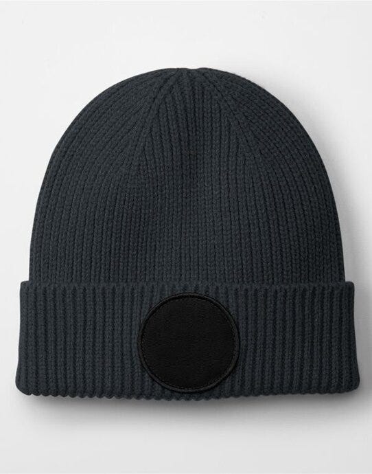 Beechfield B332R Circular Fashion Patch Beanie - Graphite Grey/Black