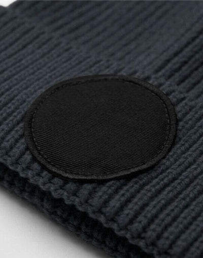 Beechfield B332R Circular Fashion Patch Beanie - Graphite Grey/Black