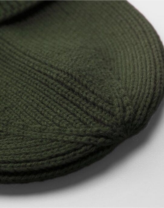 Beechfield B332R Circular Fashion Patch Beanie - Olive Green/Black